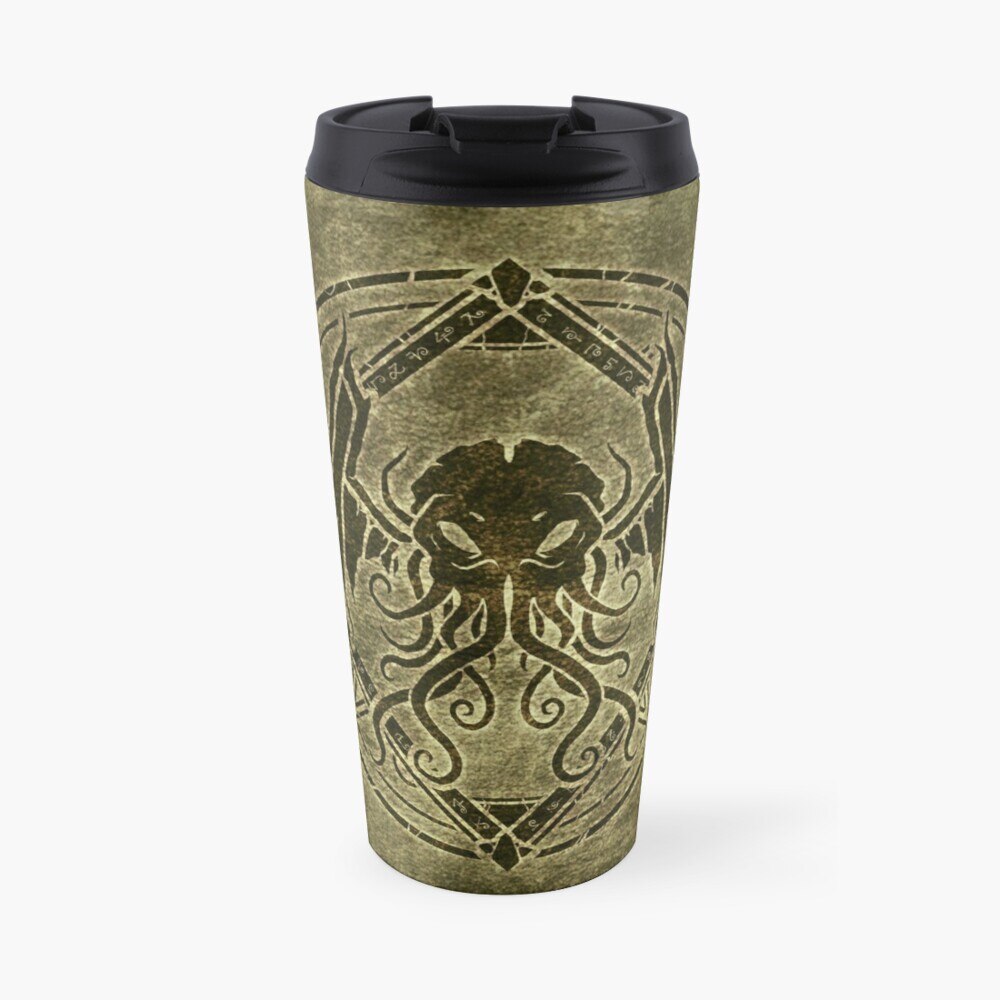 Cthulhu design - Old leather Travel Coffee Mug Elegant Coffee Cups Creative Cups