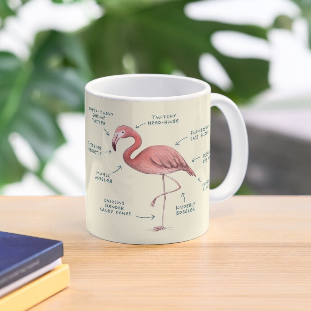 Anatomy of a Flamingo Coffee Mug Ceramic Cup
