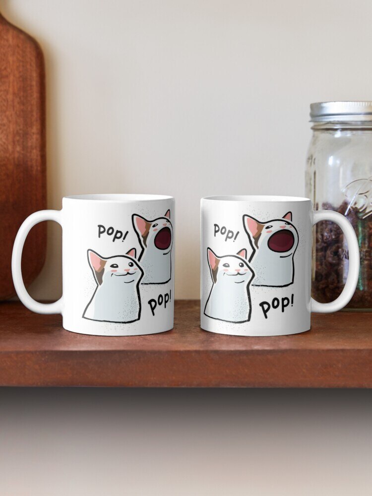 Pop Katze Meme / PopCat / Popping Katze Kaffee Becher Kaffee Tasse Keramik